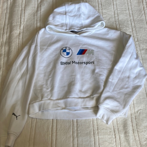 Puma | Sweaters | Puma Bmw Motorsports Womens Cutoff Logo Hoodie | Poshmark